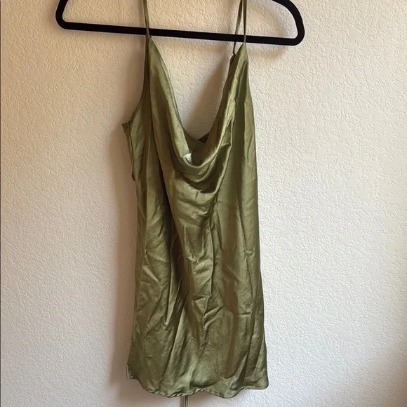 Motel Olive Green Slip Dress - Picture 3 of 4